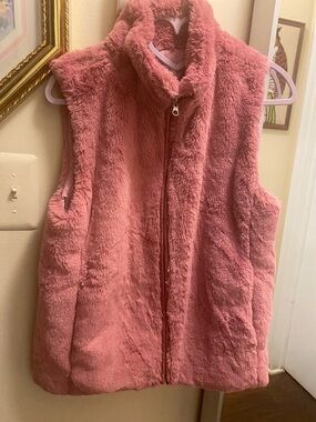 J. Crew Blush Pink Faux-Fur Vest